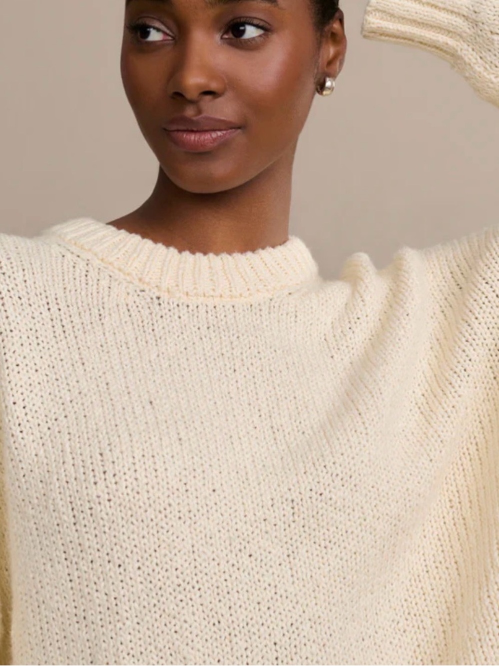 Jenni Kayne 100% Cotton Loose Knit Rib Trim Oversize Foster Sweater Size 3X